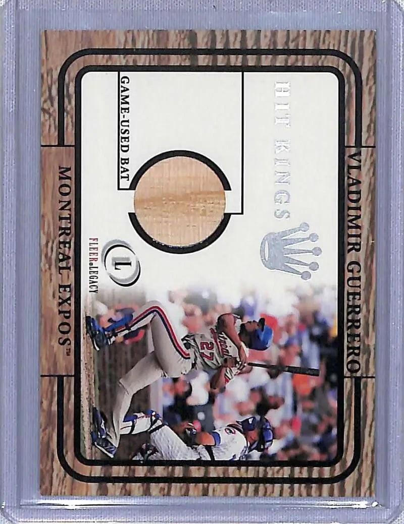 Baseball card featuring NNO Vladimir Guerrero in wooden-style border design