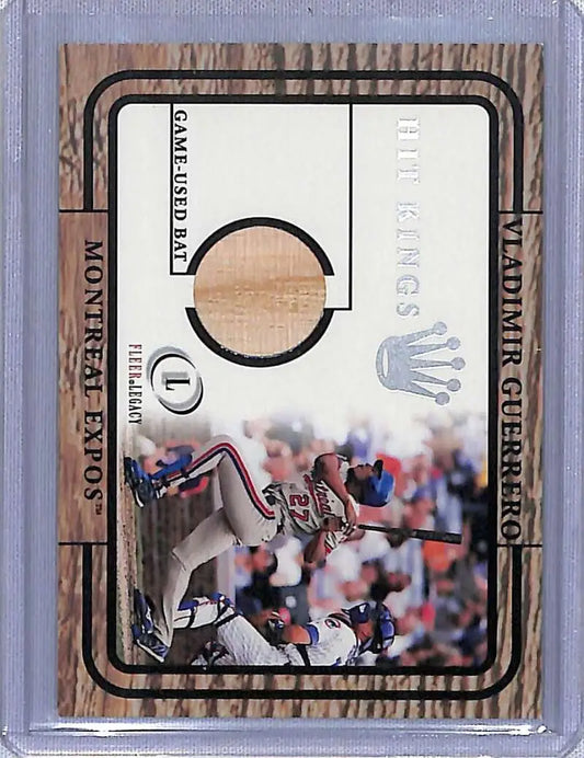 Baseball card featuring NNO Vladimir Guerrero in wooden-style border design