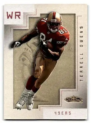 Terrell Owens 2001 Fleer Showcase #17 trading card for collectors and fans