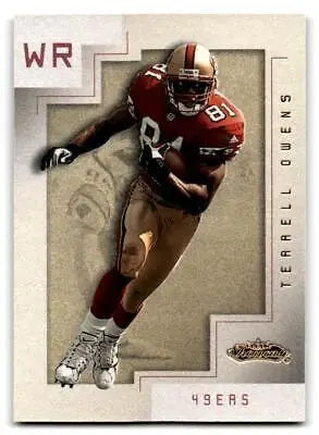 2001 Fleer Showcase #17 Terrell Owens trading card in mint condition