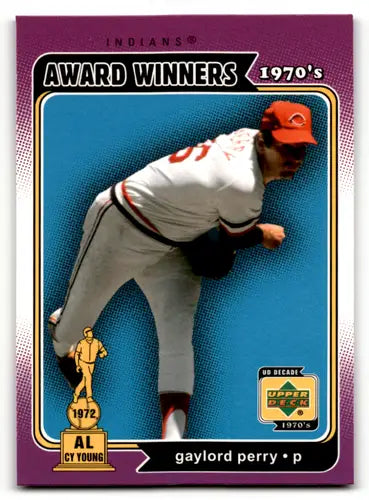 Original gloss Gaylord Perry baseball card from 2001 Upper Deck Decade 1970s