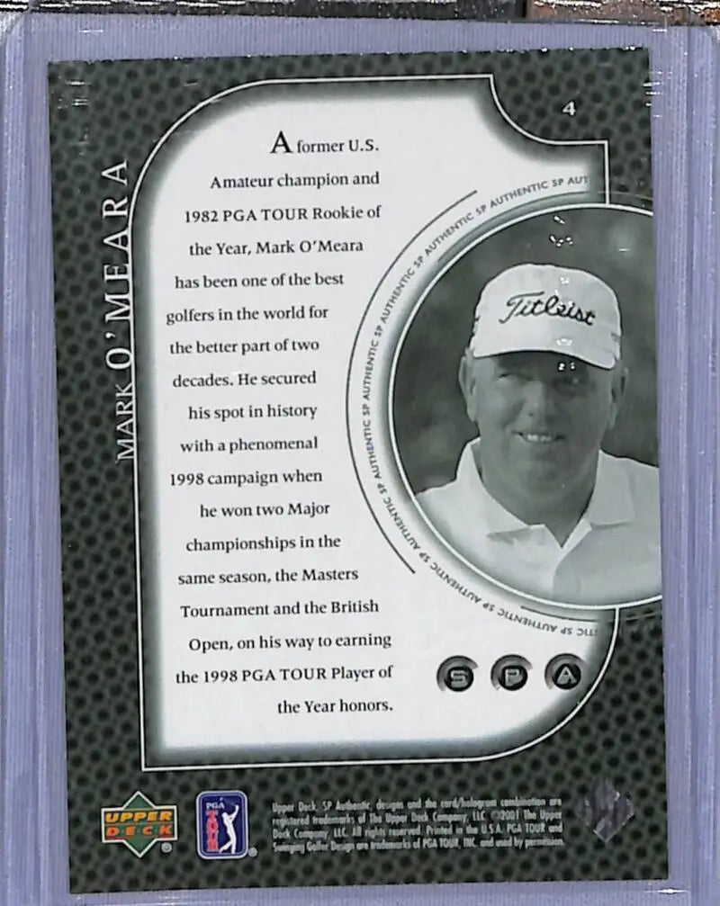 Golf trading card of Mark O’Meara, 1994 PGA Tour Rookie of the Year by Upper Deck