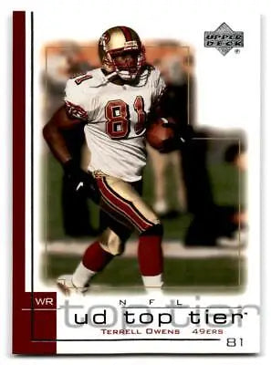 Terrell Owens 2001 Upper Deck Top Tier #152 trading card collectible item
