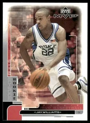 2002-03 Upper Deck MVP Jay Williams Duke Blue Devils rookie basketball card