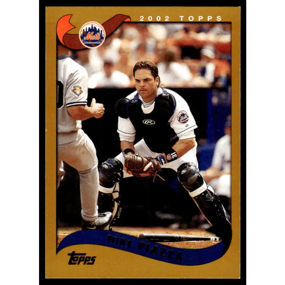 2002 Topps #490 Mike Piazza EX/NM New York Mets Baseball Card