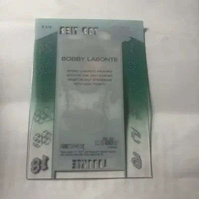 Bobby Labonte NASCAR collectible from 2002 Wheels High Gear Top Tier #TT6 product