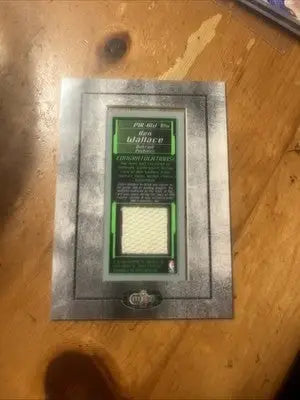 Framed Ben Wallace basketball card with jersey swatch from 2003-04 Topps Matrix Framed Mini Relics