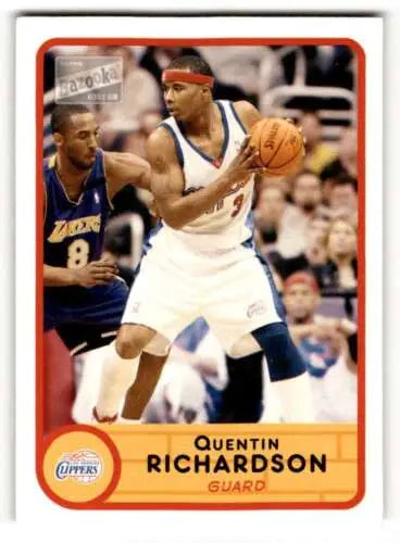 2003 Bazooka #29 Quentin Richardson Los Angeles Clippers basketball card with original gloss