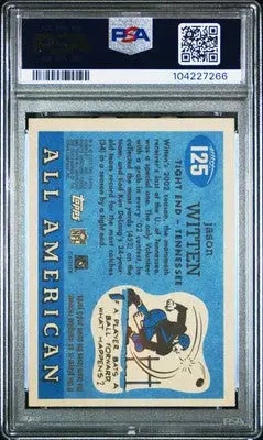 Graded Jason Witten football card from 2003 Topps All-American PSA 6