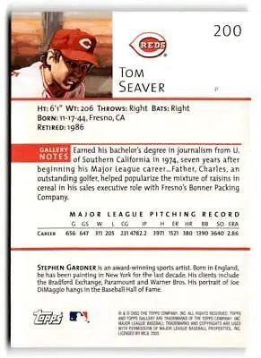 Tom Seaver baseball card from 2003 Topps Gallery trading cards collection