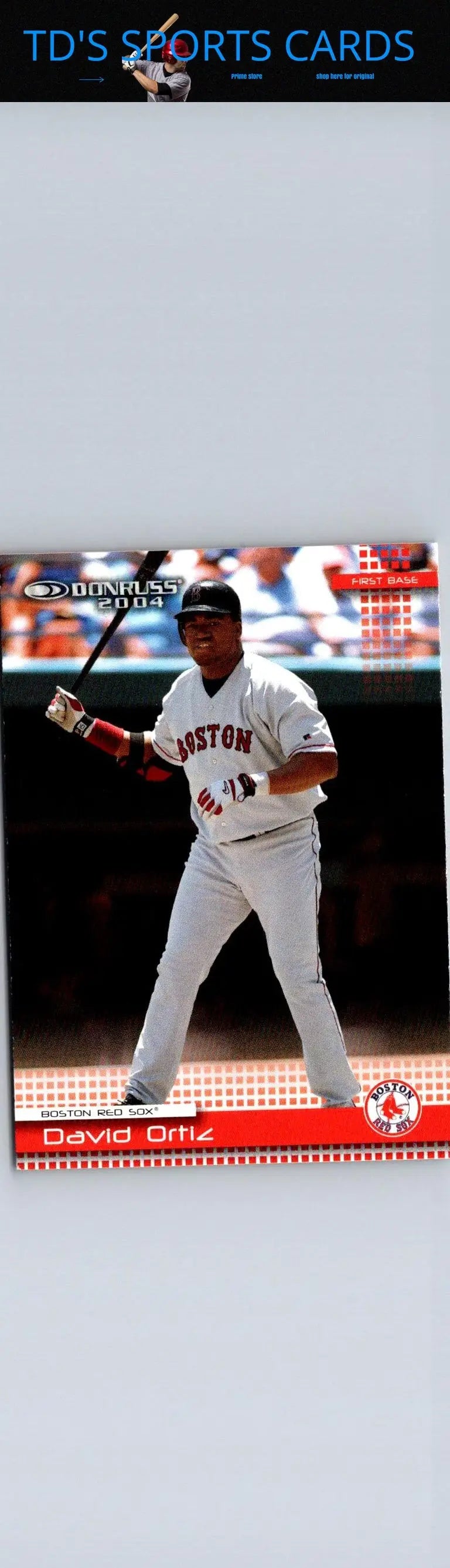 2004 Donruss #89 David Ortiz baseball card, a must-have for trading cards collectors