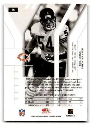 Brian Urlacher 2004 Donruss Elite #18 trading card in excellent condition