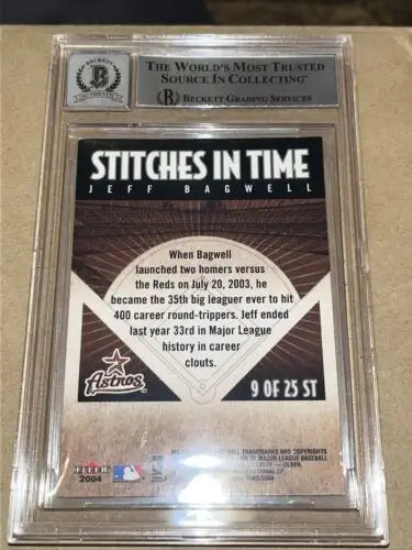 2004 Fleer Patchworks Baseball Jeff Bagwell Stitches in Time Card for collectors