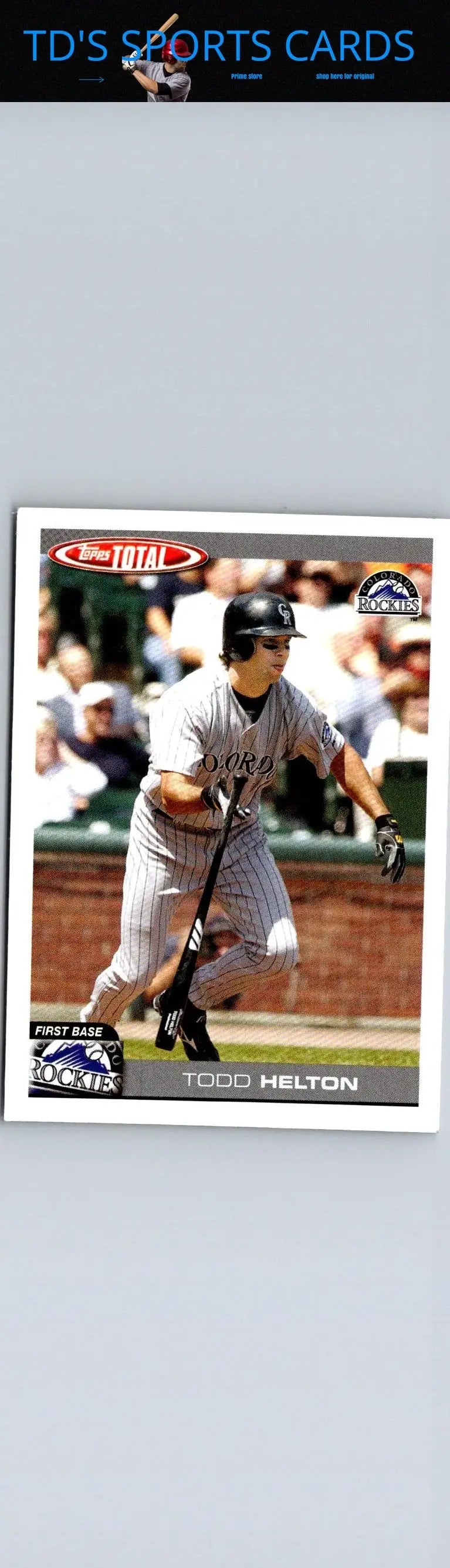 Todd Helton baseball card from 2004 Topps Total #450 in Silver edition