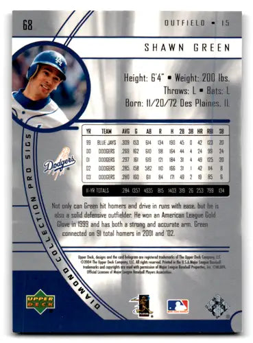 2004 Upper Deck Diamond Collection Pro Sigs #68 Shawn Green NM Near Min ID:67347 - Trading Cards