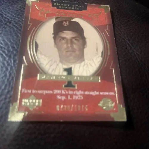 Tom Seaver baseball card from 2004 Upper Deck Sweet Spot Classic #156 featuring vintage design