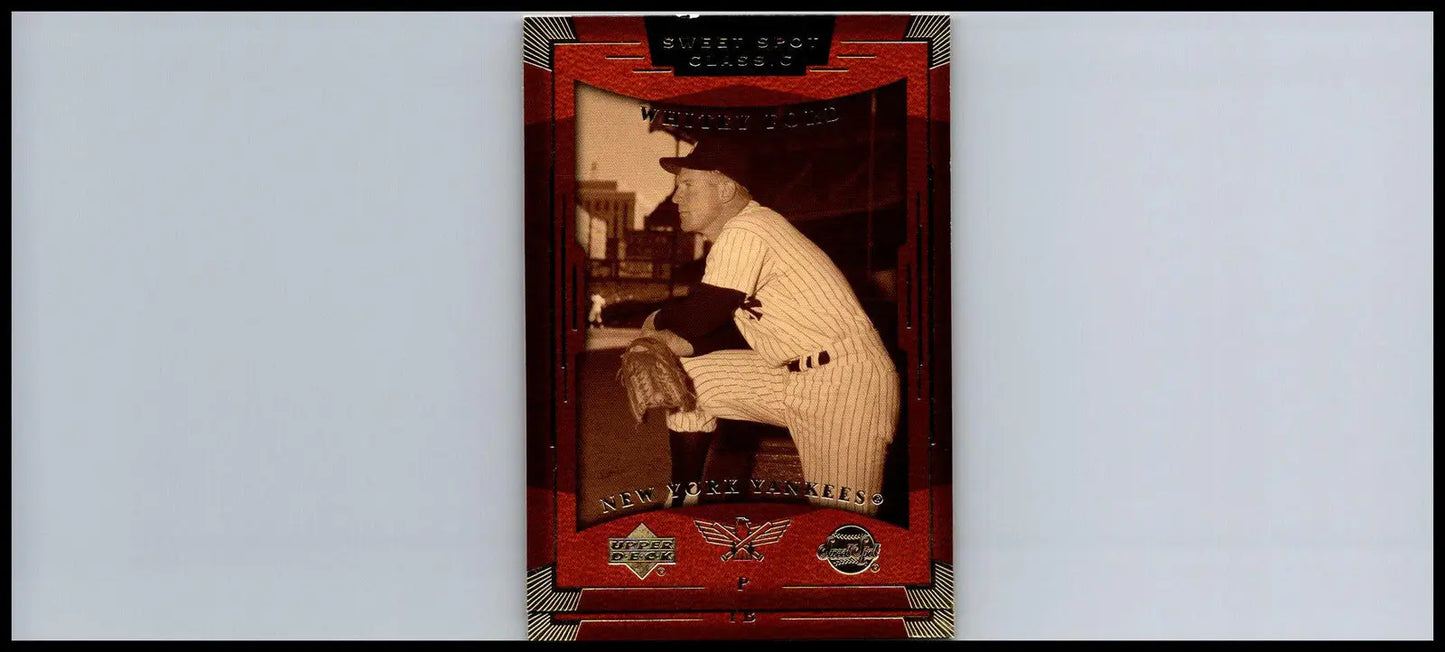 Vintage baseball card of Whitey Ford from 2004 Upper Deck Sweet Spot Classic #89
