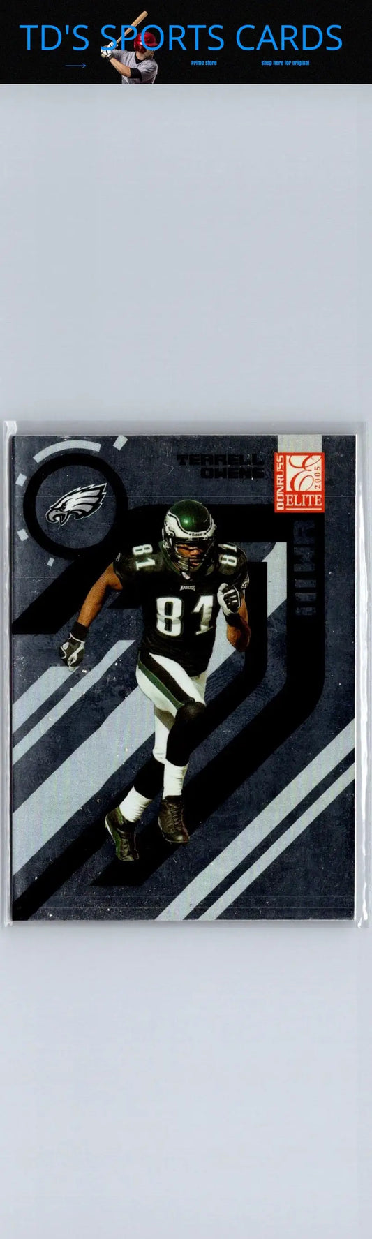 Philadelphia Eagles football card featuring Terrell Owens from Donruss Elite 2005