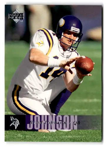 Original gloss 2006 Upper Deck Brad Johnson football card Vikings ID 77798