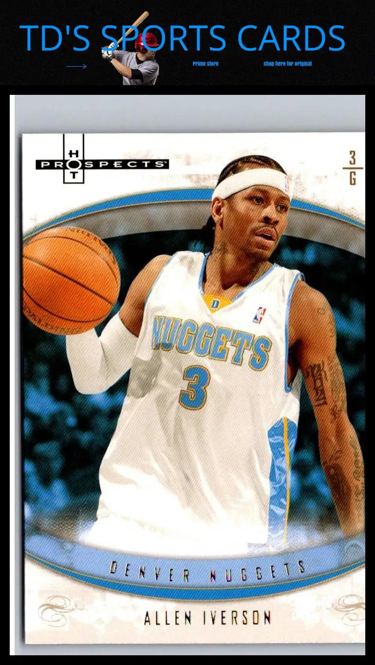 Allen Iverson basketball card from 2007-08 Fleer Hot Prospects #8 collectible series