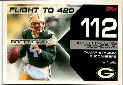 Brett Favre football card from 2007 Topps Brett Favre Collection featuring NFL star