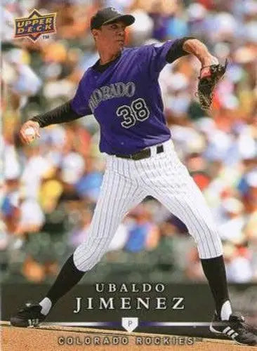 Ubaldo Jimenez baseball card from 2008 Upper Deck First Edition with original gloss
