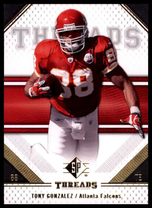 2009 SP Threads Tony Gonzalez #94 Kansas City Chiefs Football Card NFL Sports - Football Card