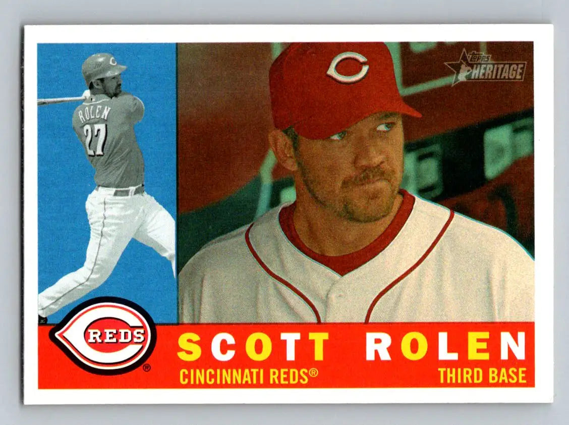 Scott Rolen 2009 Topps Heritage #575 Cincinnati Reds baseball card collectible