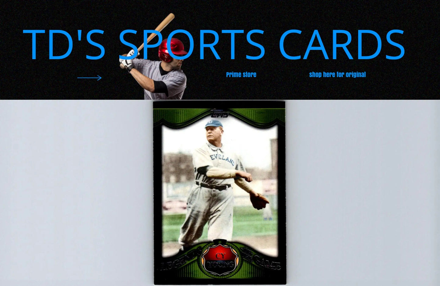 Vintage baseball card from 2009 Topps LG1 Cy Young Legends of the Game