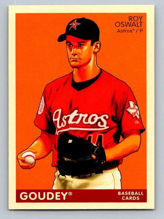2009 Upper Deck Goudey #80 Roy Oswalt baseball card featuring Houston Astros player
