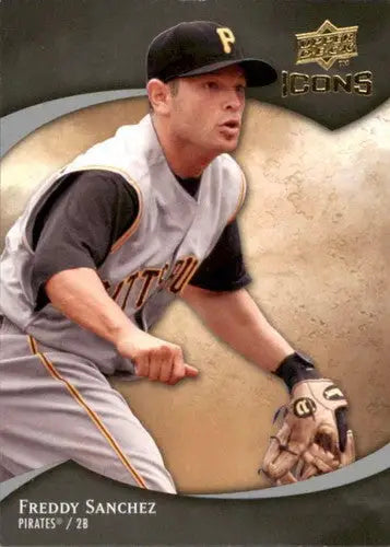 Freddy Sanchez baseball card from 2009 Upper Deck Icons Pirates original gloss NM-MT