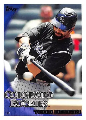 Baseball trading card of Todd Helton in Rockies uniform 2010 Topps 509a Todd Helton