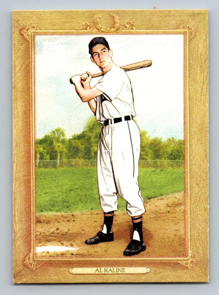 Framed 2010 Topps TR60 Al Kaline Turkey Red baseball card for Detroit Tigers fans