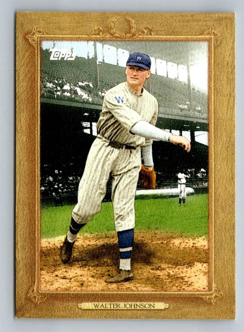 Vintage 2010 Topps Update TR137 Walter Johnson Turkey Red Washington Senators baseball card