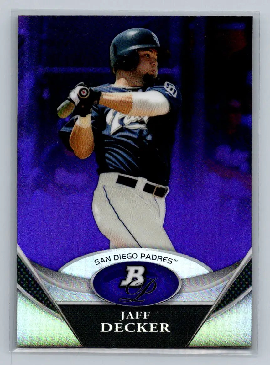 Jaff Decker 2011 Bowman Platinum BPP100 Purple Refractors San Diego Padres baseball card