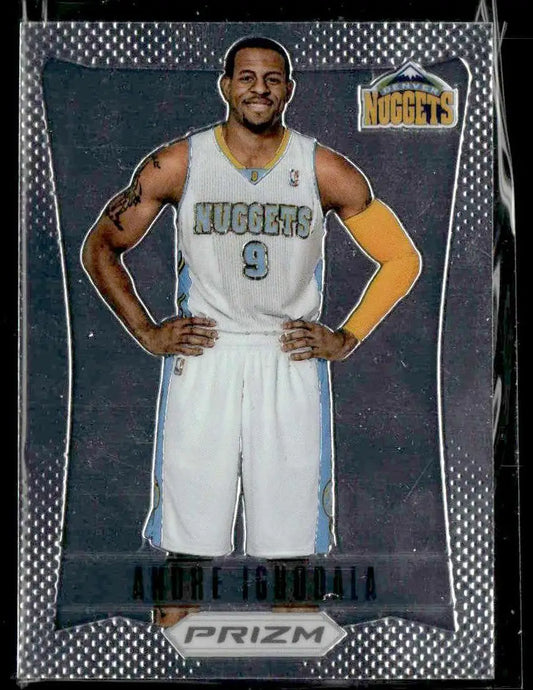 Collectible Andre Iguodala Panini Prizm basketball card in Denver Nuggets uniform