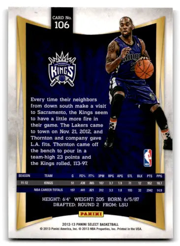 2012-13 Panini Select #106 Marcus Thornton EX/NM Sac Kings ID:67498 - Trading Cards
