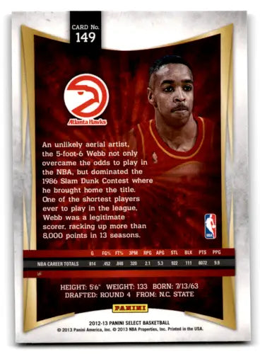 2012-13 Panini Select #149 Spud Webb EX/NM Hawks ID:67496 - Trading Cards