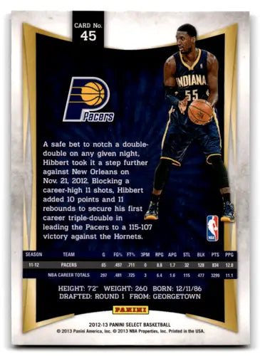 2012-13 Panini Select #45 Roy Hibbert EX/NM Pacers ID:67478 - Trading Cards