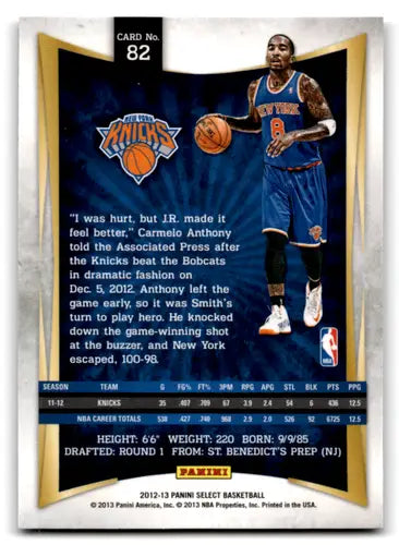 2012-13 Panini Select #82 J.R. Smith EX/NM Knicks ID:67487 - Trading Cards