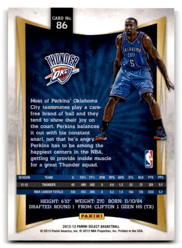 2012-13 Panini Select #86 Kendrick Perkins EX/NM Thunder ID:67479 - Trading Cards