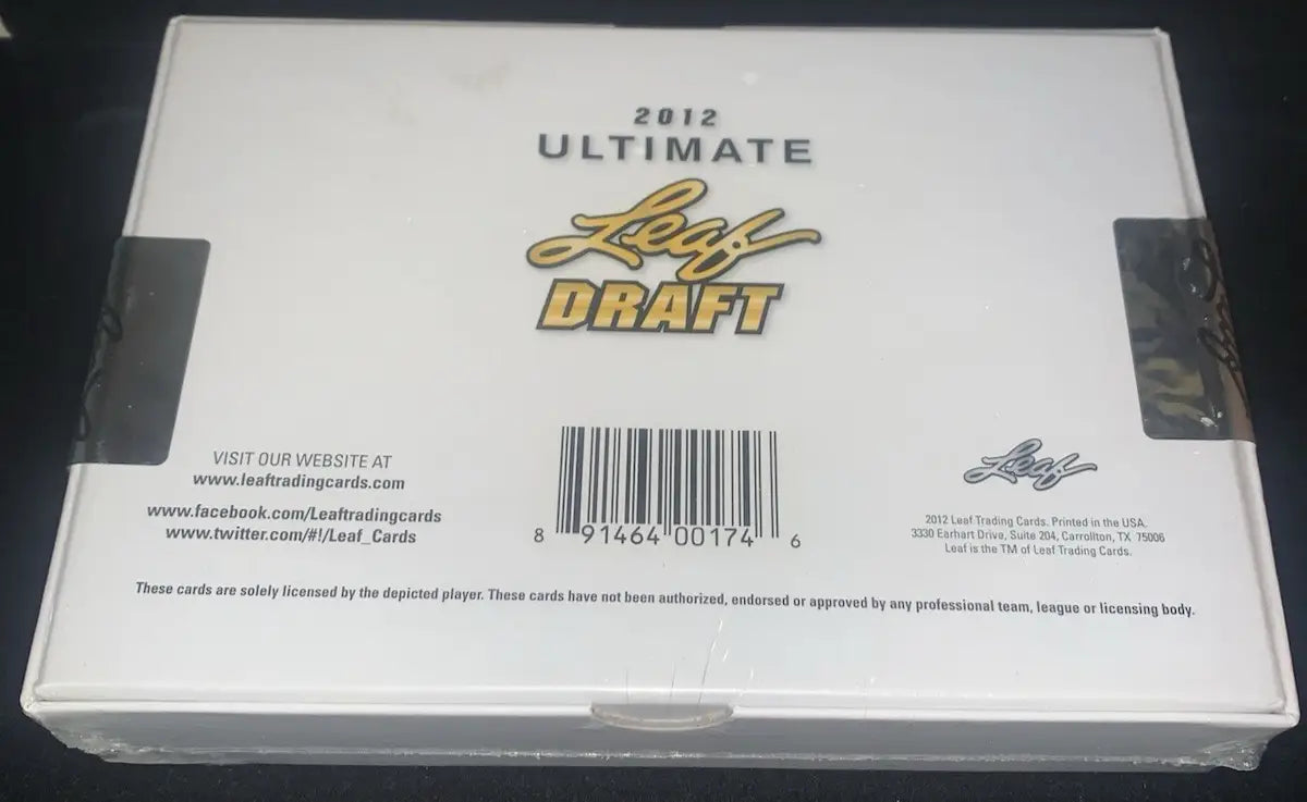 Sealed 2012 Leaf Ultimate Draft Football Hobby Box with 3 Autographs per box