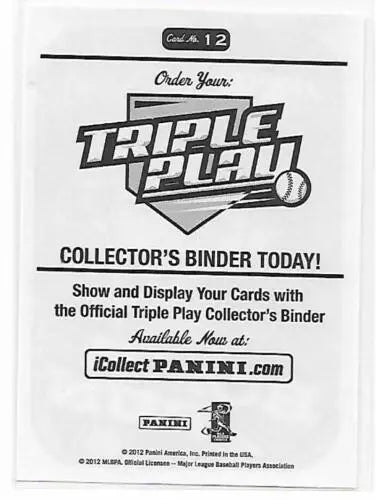 Triple Play collector’s binder ad showcasing Panini Triple Play stickers with original gloss