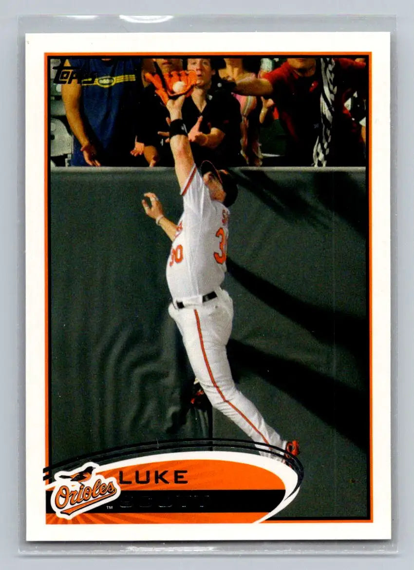 2012 Topps #107a Luke Scott baseball card for Baltimore Orioles collectors