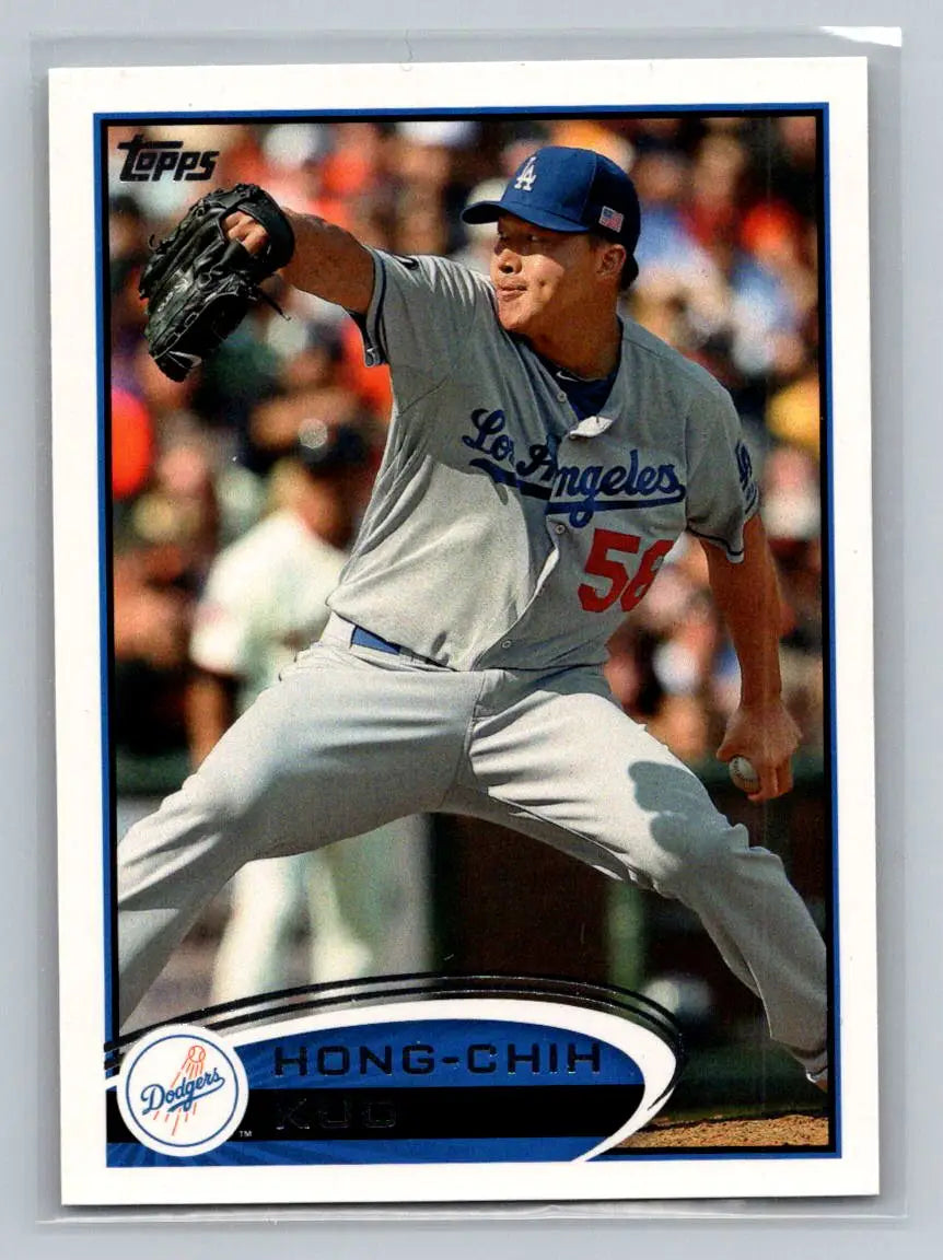 Hong-Chih Kuo baseball card from the 2012 Topps Los Angeles Dodgers collection