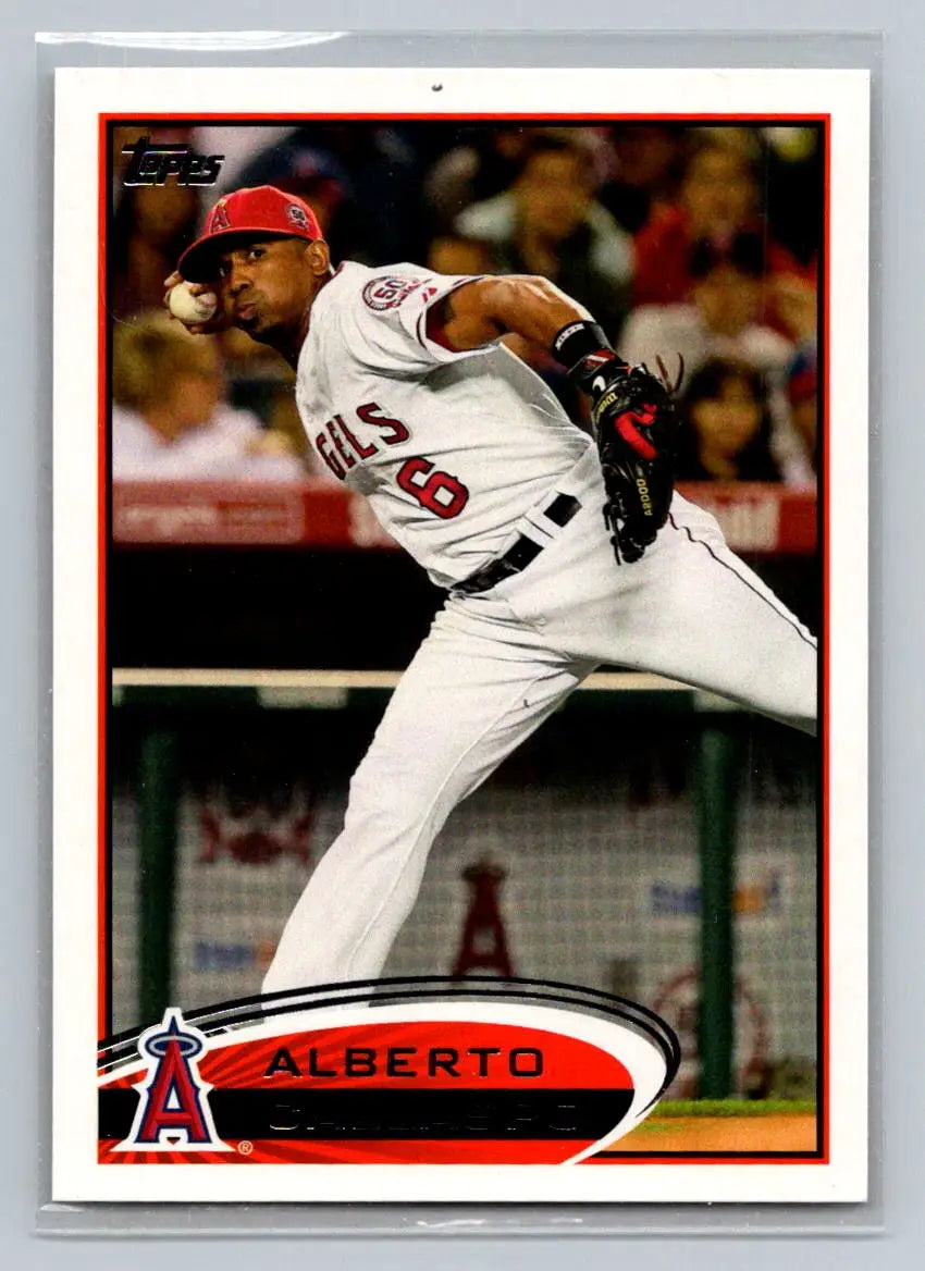 Alberto Callaspo baseball card from 2012 Topps #189b Los Angeles Angels collection