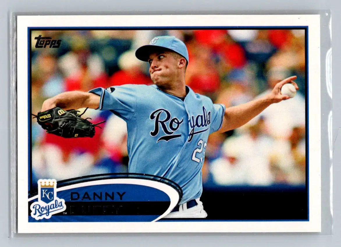 Danny Duffy baseball card from 2012 Topps #194a for Kansas City Royals fans