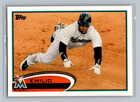 Baseball card featuring Emilio Bonifacio from 2012 Topps #238a Miami Marlins