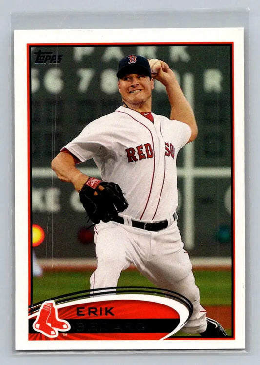 Baseball card featuring Erik Bedard 318A Erik Bedard Boston Red Sox 2012 Topps