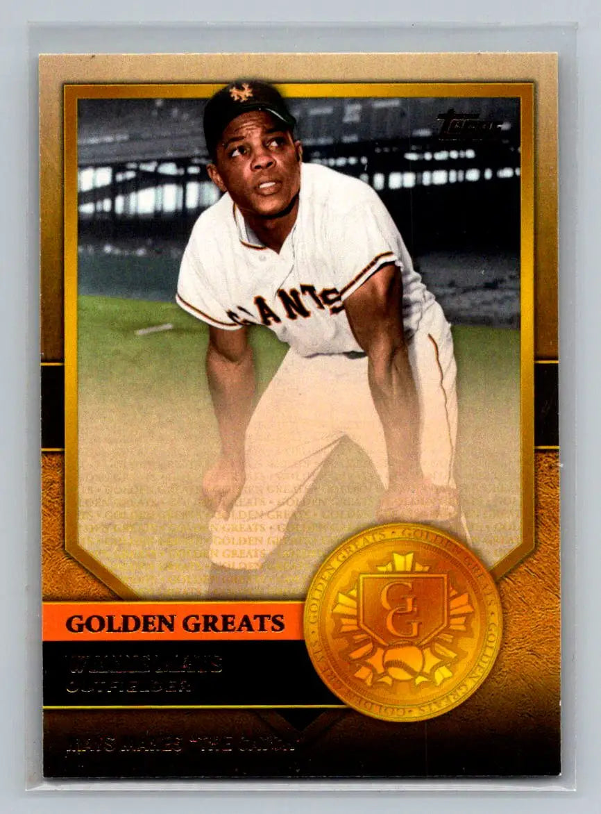 Willie Mays baseball card from 2012 Topps Golden Greats New York Giants collection
